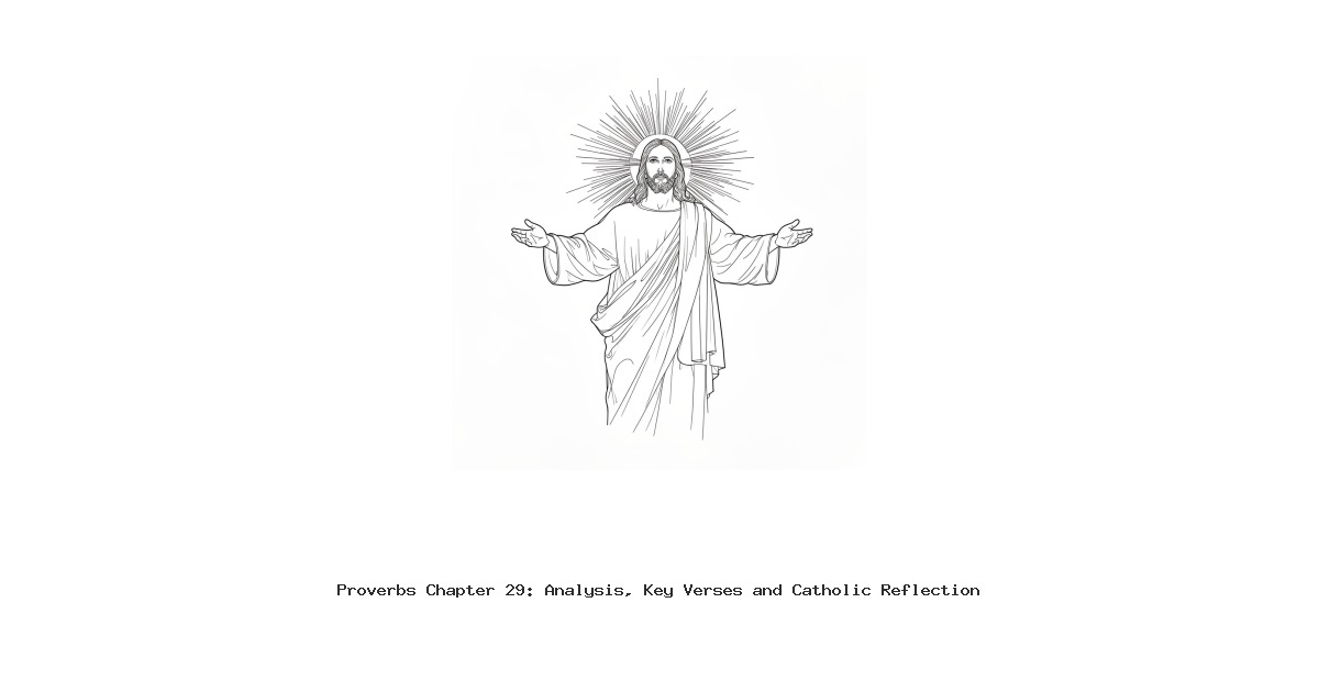 Proverbs Chapter 29: Analysis, Key Verses and Catholic Reflection