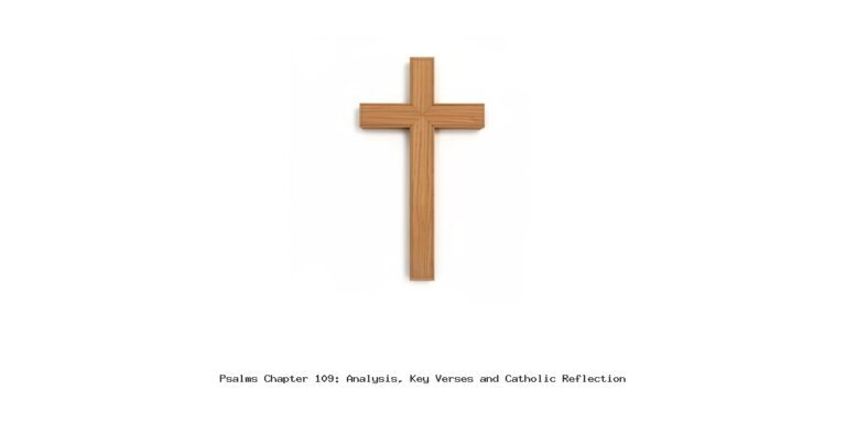 Psalms Chapter 109: Analysis, Key Verses and Catholic Reflection