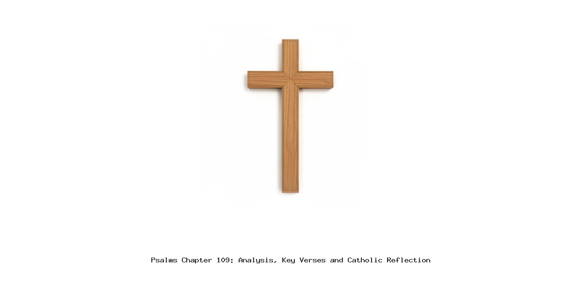 Psalms Chapter 109: Analysis, Key Verses and Catholic Reflection