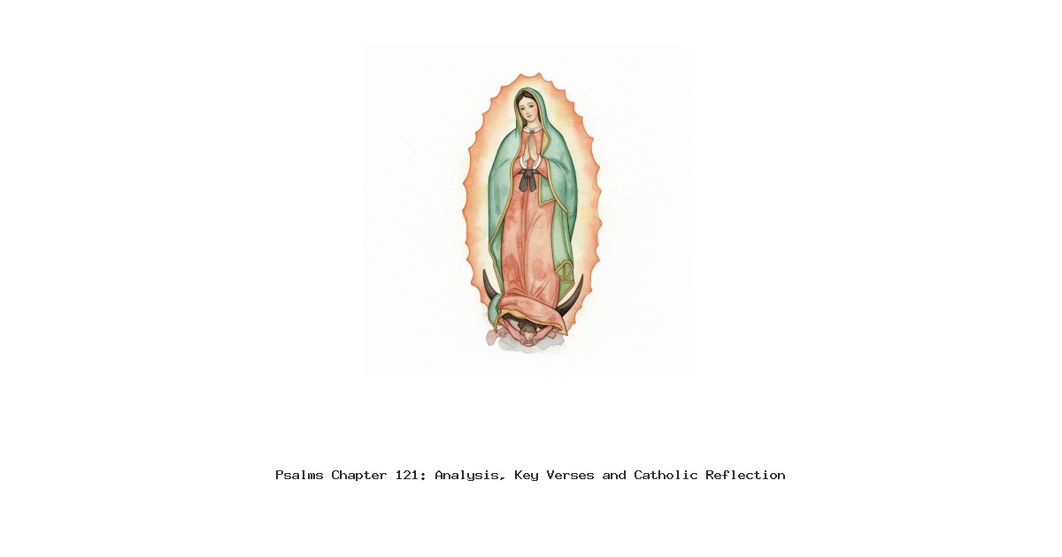Psalms Chapter 121: Analysis, Key Verses and Catholic Reflection