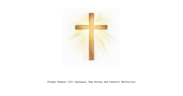 Psalms Chapter 127: Analysis, Key Verses and Catholic Reflection