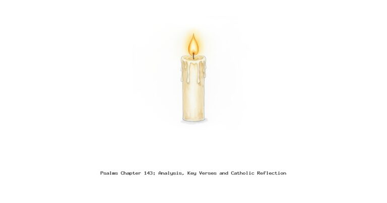 Psalms Chapter 143: Analysis, Key Verses and Catholic Reflection