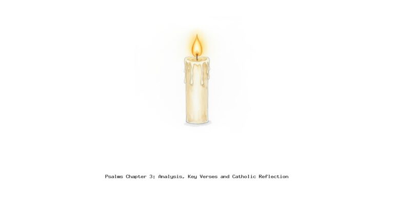 Psalms Chapter 3: Analysis, Key Verses and Catholic Reflection