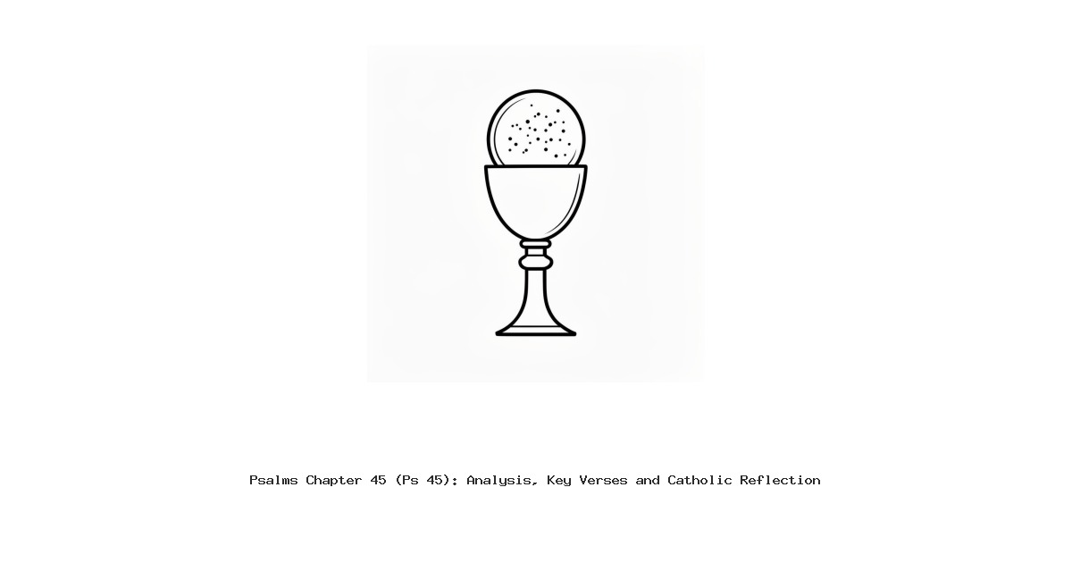 Psalms Chapter 45 (Ps 45): Analysis, Key Verses and Catholic Reflection