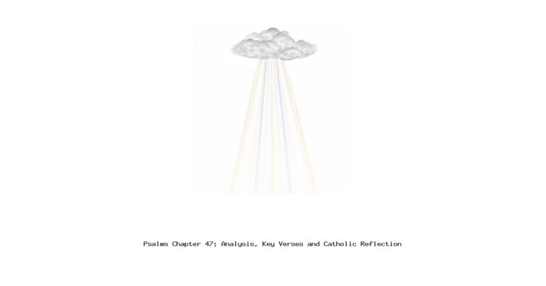 Psalms Chapter 47: Analysis, Key Verses and Catholic Reflection