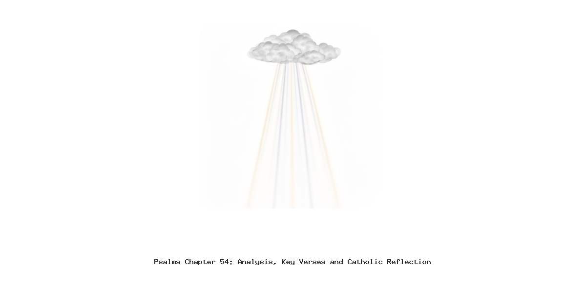 Psalms Chapter 54: Analysis, Key Verses and Catholic Reflection