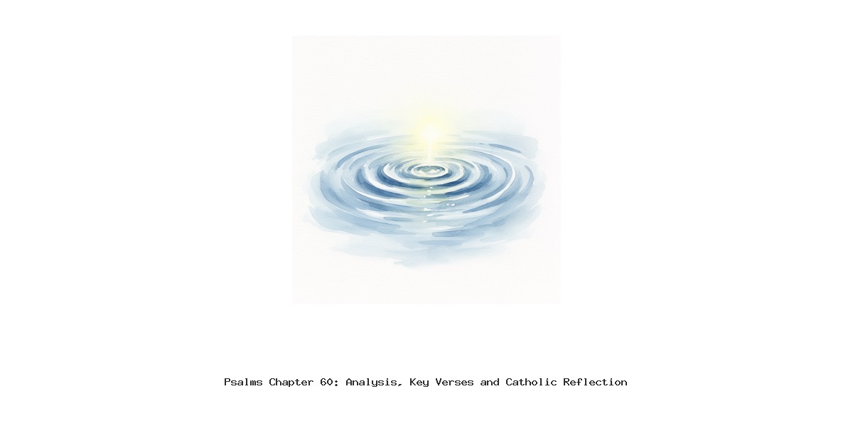 Psalms Chapter 60: Analysis, Key Verses and Catholic Reflection