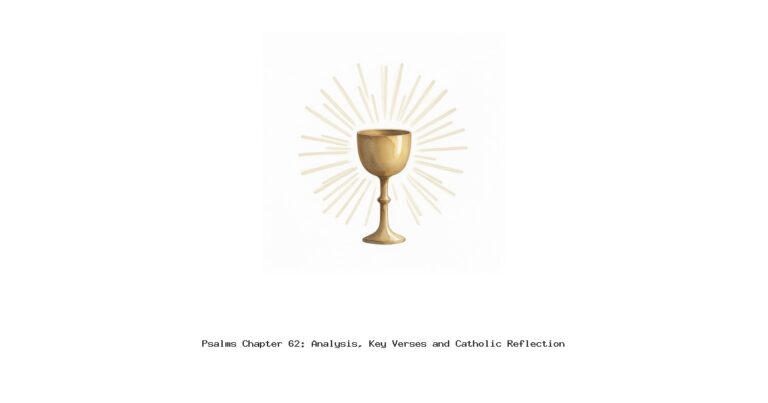 Psalms Chapter 62: Analysis, Key Verses and Catholic Reflection