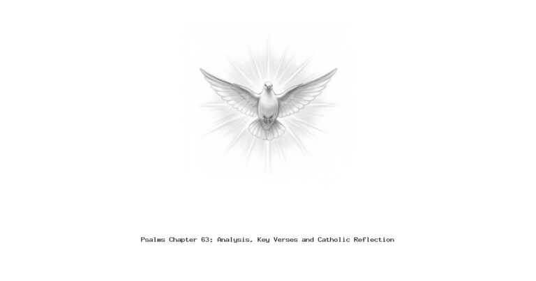 Psalms Chapter 63: Analysis, Key Verses and Catholic Reflection