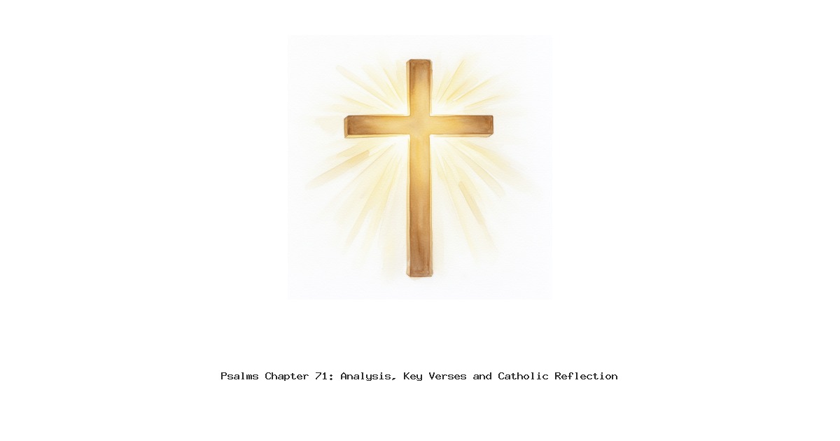 Psalms Chapter 71: Analysis, Key Verses and Catholic Reflection