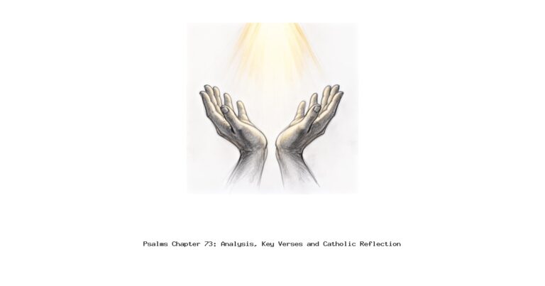 Psalms Chapter 73: Analysis, Key Verses and Catholic Reflection