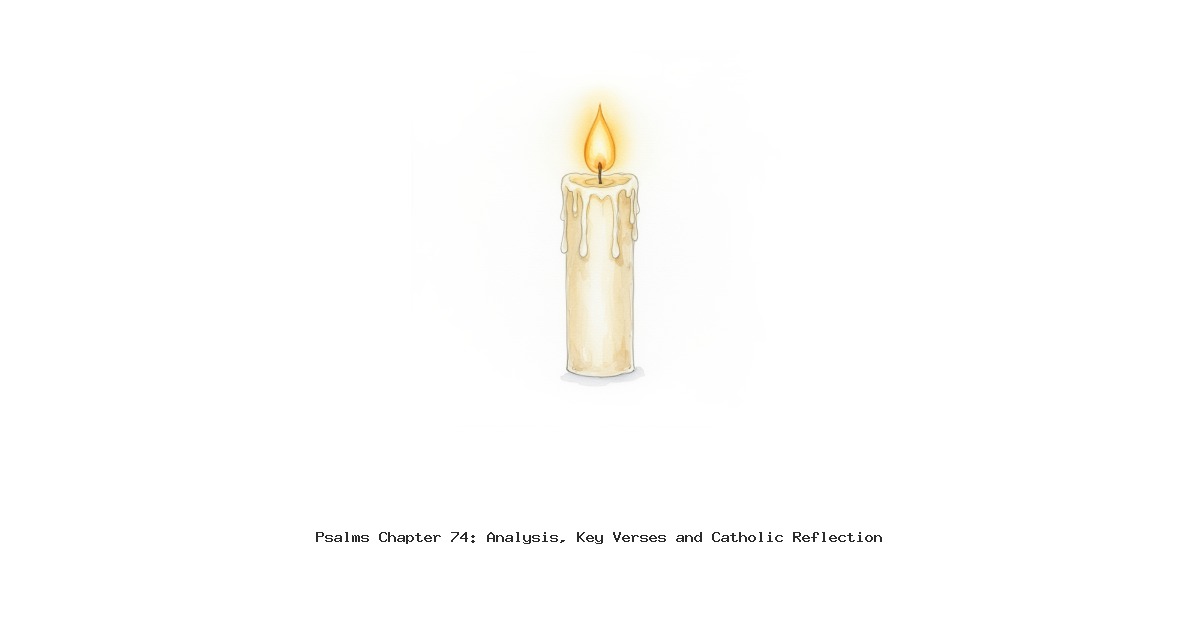 Psalms Chapter 74: Analysis, Key Verses and Catholic Reflection
