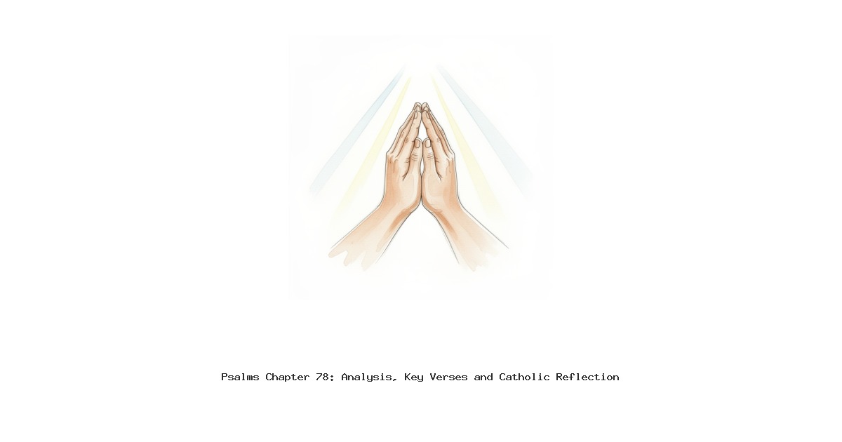 Psalms Chapter 78: Analysis, Key Verses and Catholic Reflection