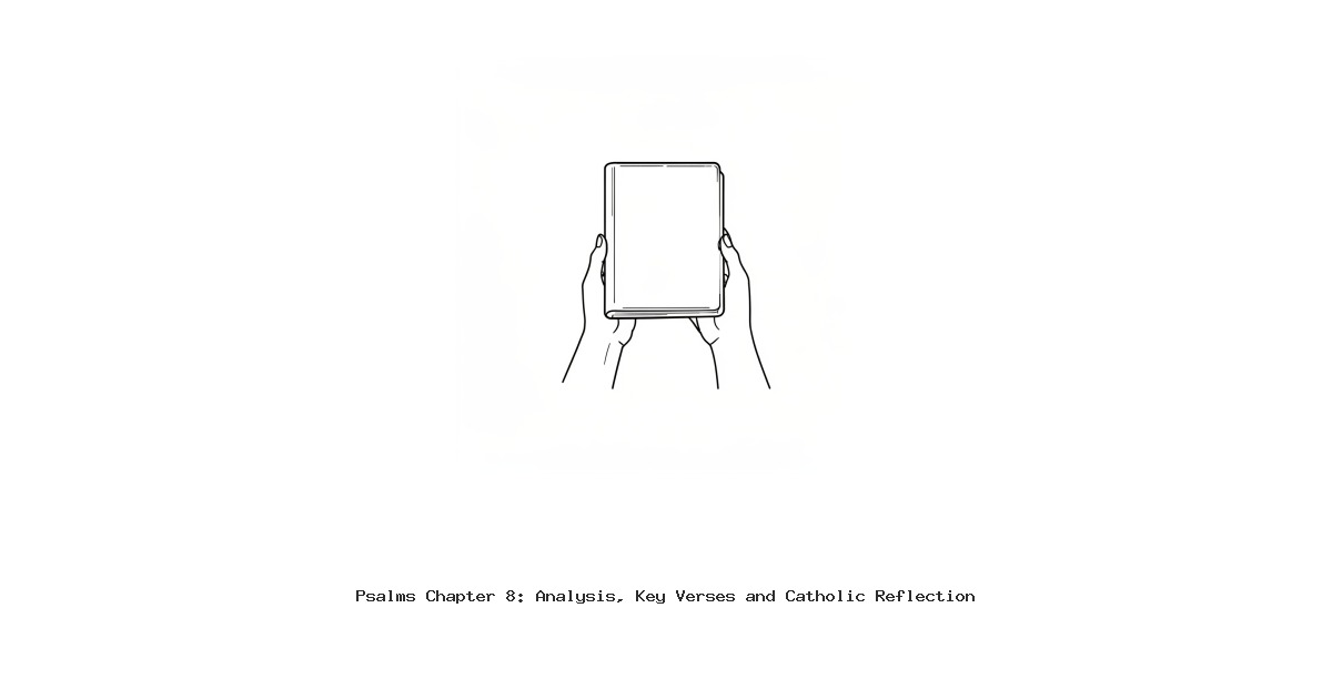 Psalms Chapter 8: Analysis, Key Verses and Catholic Reflection