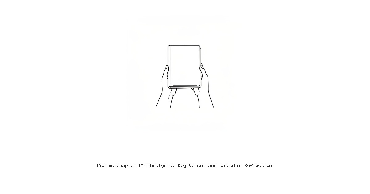 Psalms Chapter 81: Analysis, Key Verses and Catholic Reflection