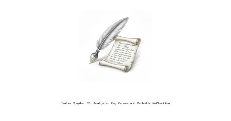 Psalms Chapter 83: Analysis, Key Verses and Catholic Reflection