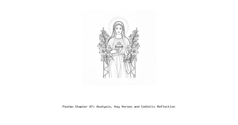Psalms Chapter 87: Analysis, Key Verses and Catholic Reflection
