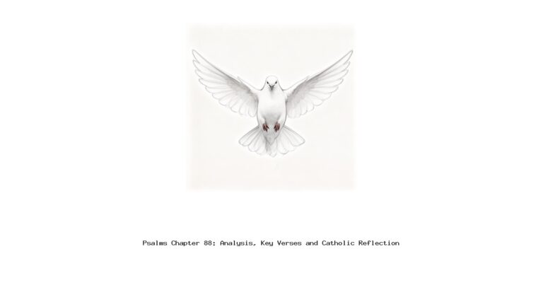 Psalms Chapter 88: Analysis, Key Verses and Catholic Reflection