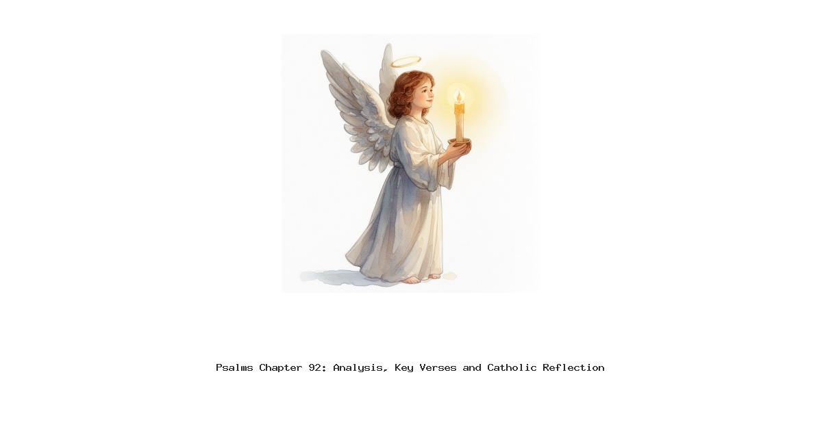 Psalms Chapter 92: Analysis, Key Verses and Catholic Reflection