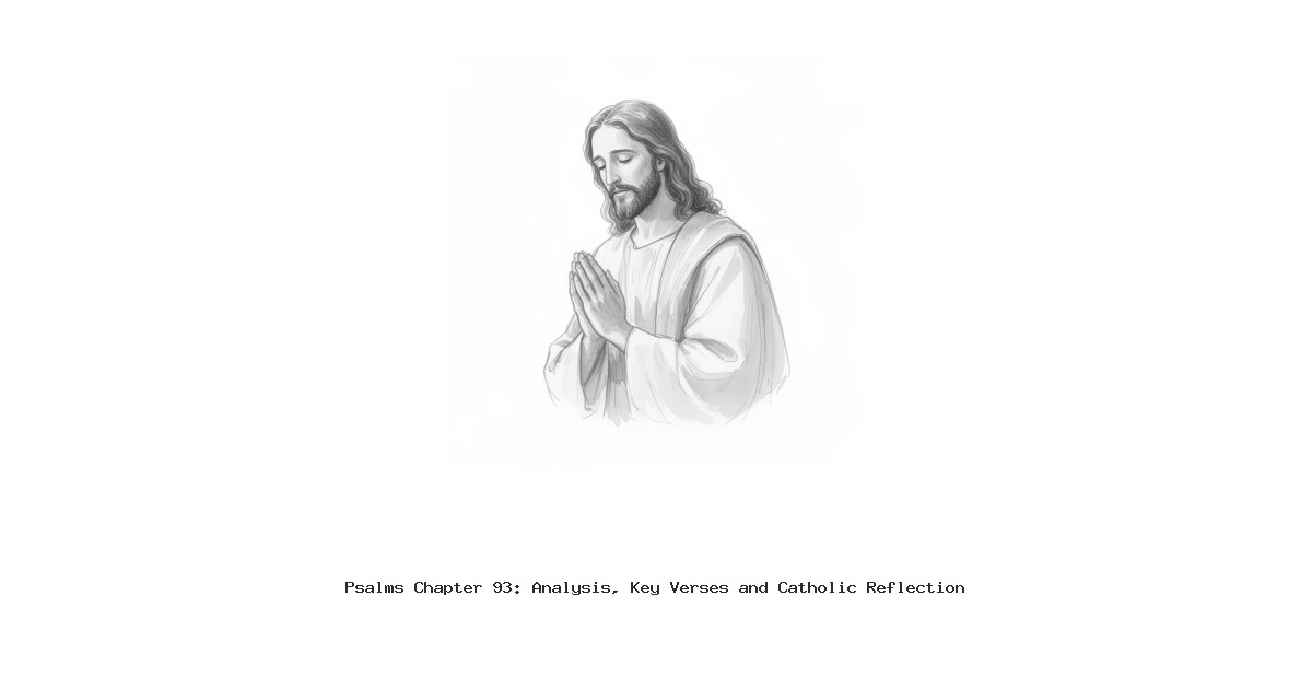 Psalms Chapter 93: Analysis, Key Verses and Catholic Reflection