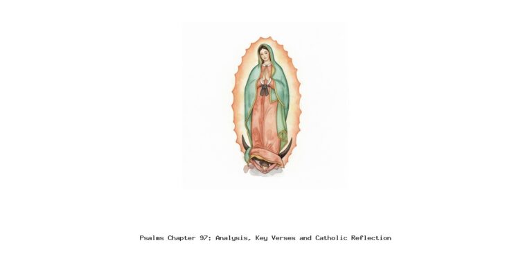 Psalms Chapter 97: Analysis, Key Verses and Catholic Reflection