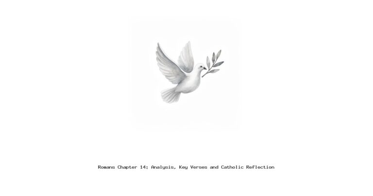 Romans Chapter 14: Analysis, Key Verses and Catholic Reflection