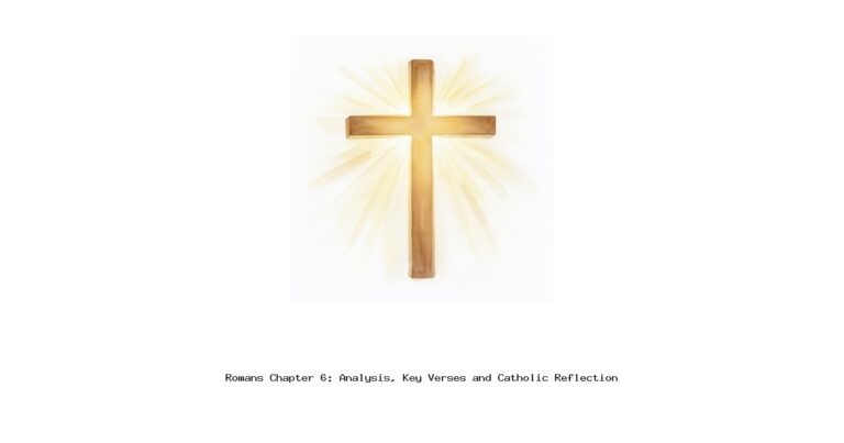 Romans Chapter 6: Analysis, Key Verses and Catholic Reflection