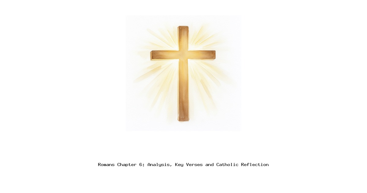 Romans Chapter 6: Analysis, Key Verses and Catholic Reflection