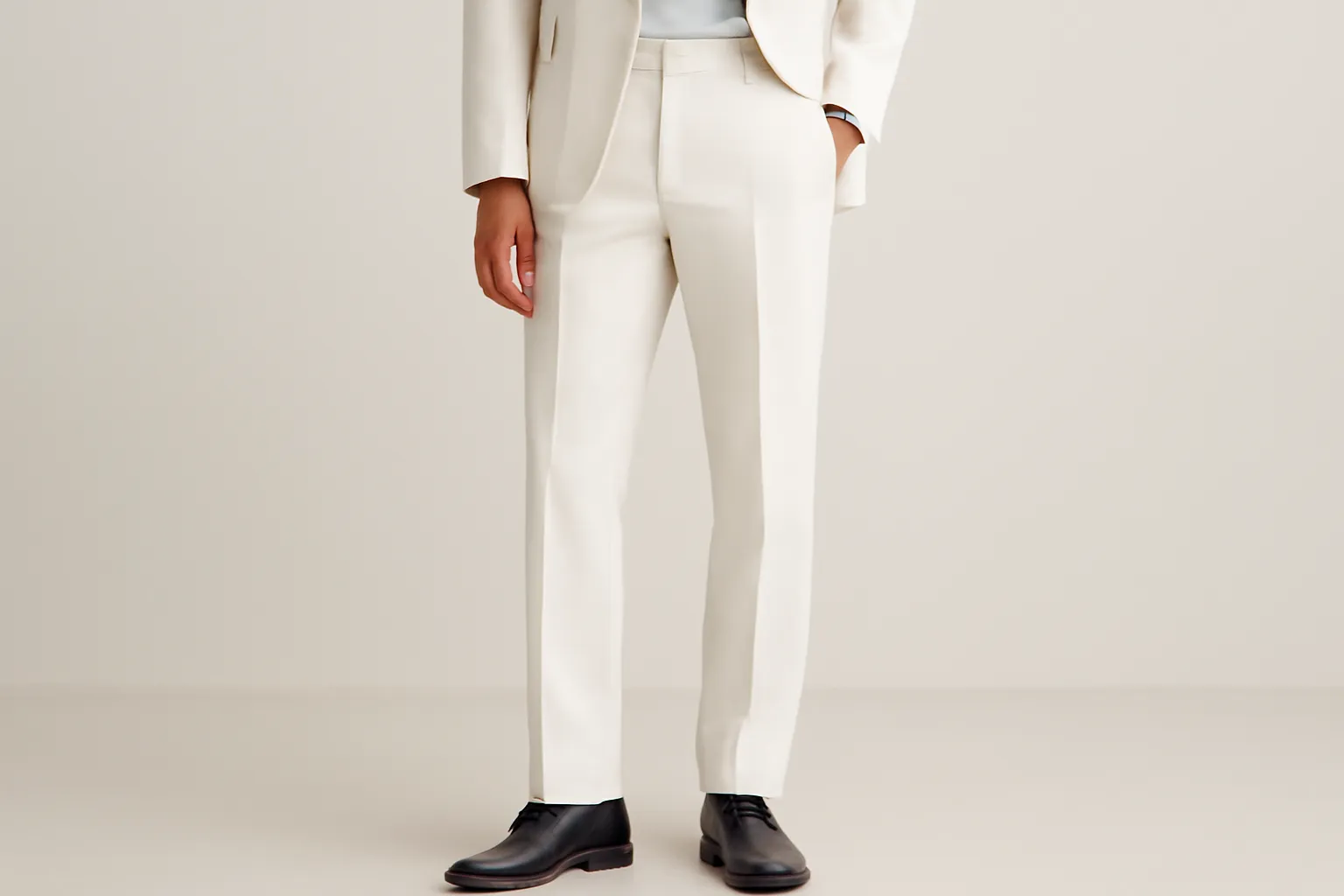white suit trousers for men